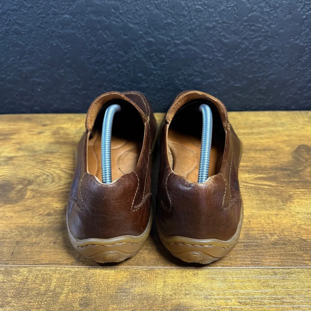 Born Nigel H30916 Brown Leather Slip On Loafers‎ Mens Size 10M